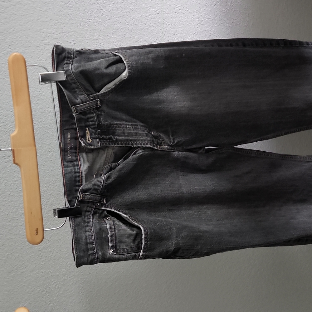 Banana Republic Dark Gray Men's Straight Leg Jeans, 33/32